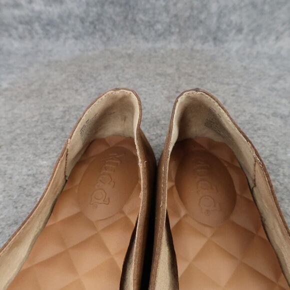 Mudd Shoes Womens 8 Ballet Flats Fashion Slip On Fringe Bow Brown Casual Classic - Picture 11 of 13